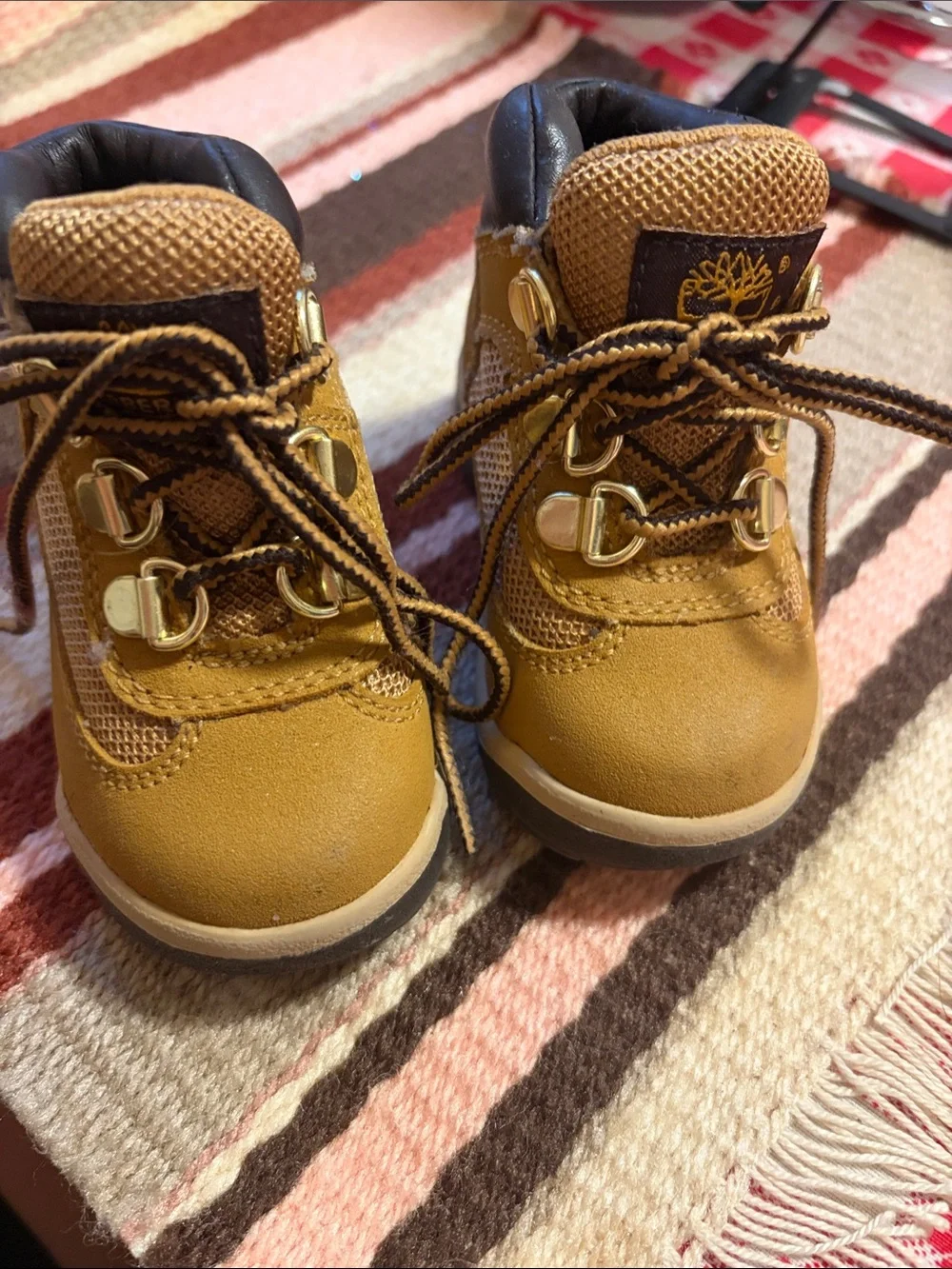 Timberland Kids Wheat Brown Lace-Up Hiking Boots